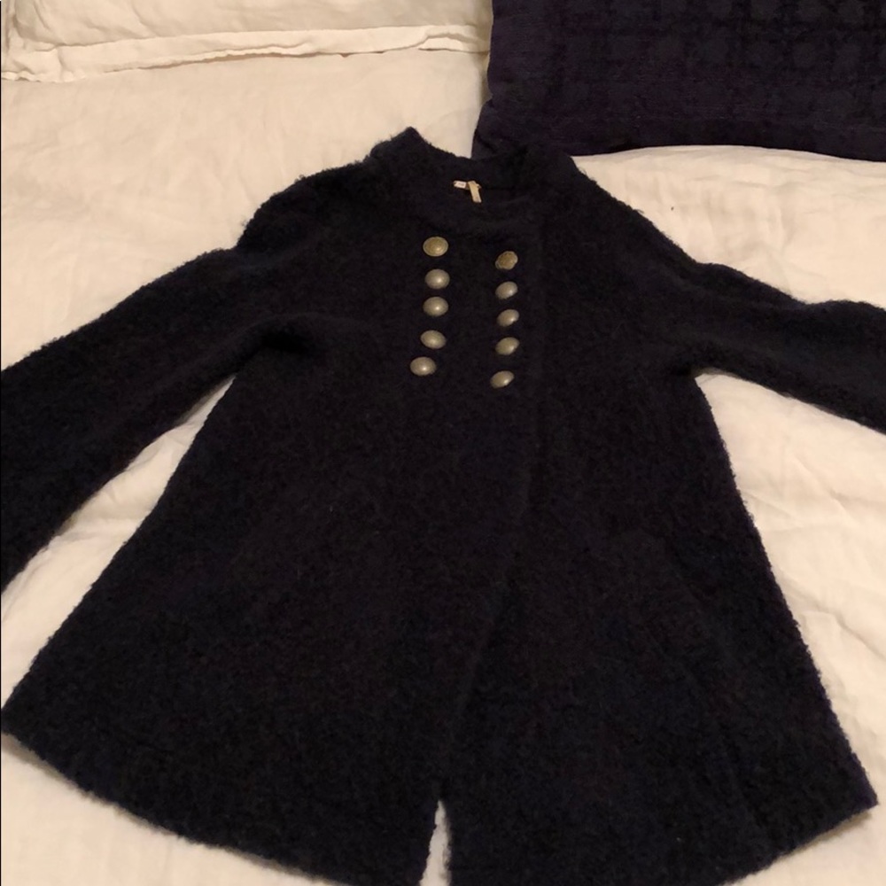 Free People sweater coat with flared sleeves